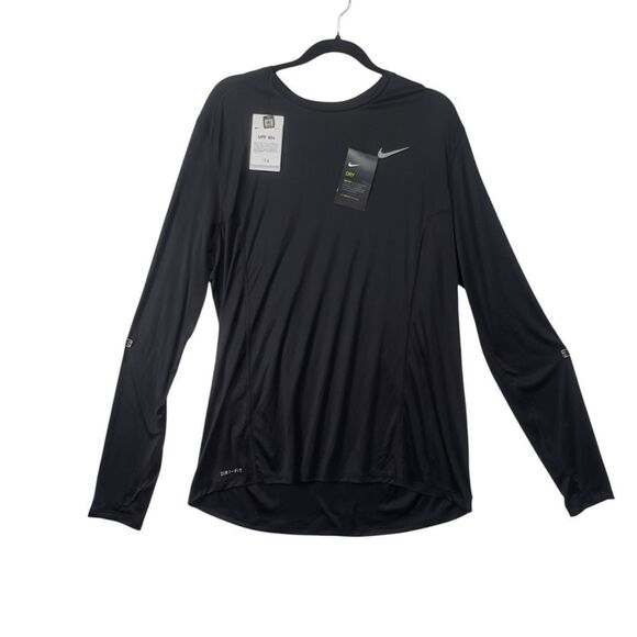 Nike Dri-Fit Men’s Black XL Running Shirt reflective | NWT - Picture 1 of 11